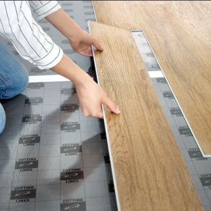 Klik PVC ondervloer rubber 1.3mm 6m² | Laminaat, parket en pvc