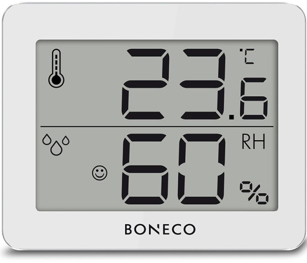 Vooruit Je zal beter worden kortademigheid Boneco X200 Thermo hygrometer digitaal wit | Laminaat, parket en pvc vloeren